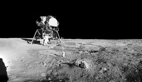 Photo taken during Apollo 11 moon landing. On the 50th anniversary, scientists consider what we’ve learned from the moon rocks collected by Apollo astronauts. What the rocks tell us about the early solar system is still being discovered.