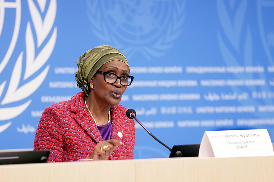  woman addresses a UN conference in March 2025.